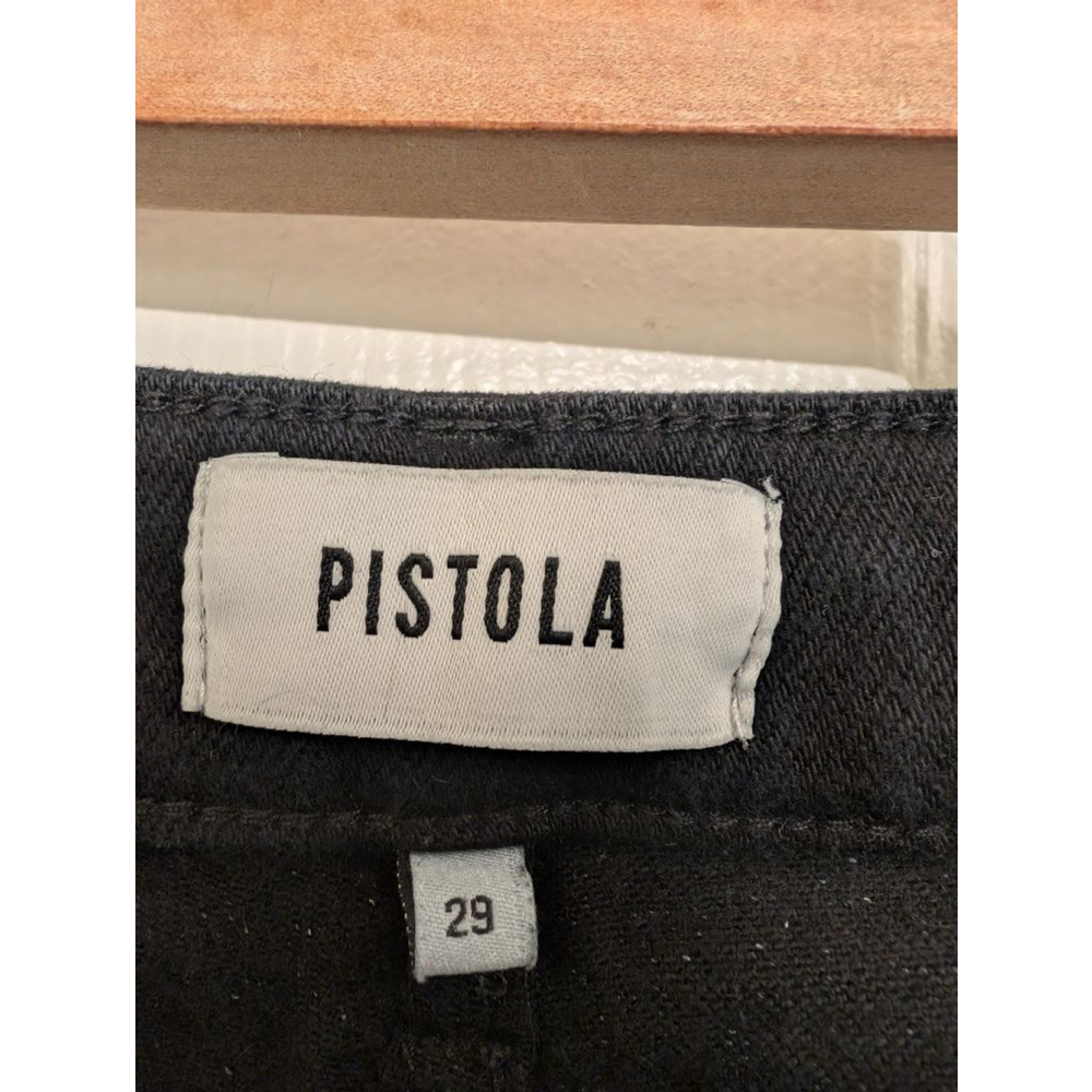 Pistola Dark Black Colleen Super High Rise Slim Boot Slit Ankle Vented Teagan29 - Picture 9 of 14